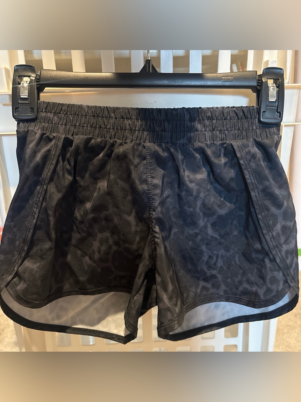 Children’s All In Motion Gray/Black Leopard Print Athletic Shorts. Size M (8).